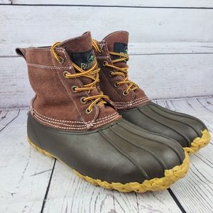 Red Head Brown Suede Duck Boots